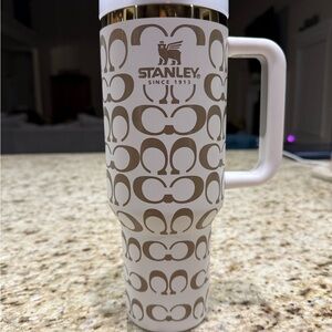 Stanley White with Gold Patterns Mug